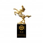 金马水晶奖杯定制伯乐奖马术赛飞马造型优秀员工企业奖杯定做刻字